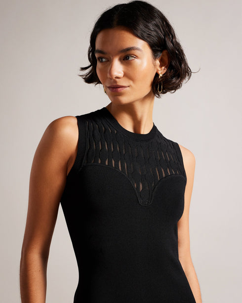 POLYAN-Dresses-Stitch Detailed Bodycon Dress- Ted Baker Romania